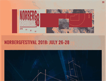Tablet Screenshot of norbergfestival.com